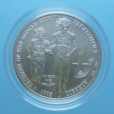 AMERICA DOLLARO 1995 ATLANTA 1996 ARGENTO SILVER COIN FDC COLLEZIONE CURRENCY