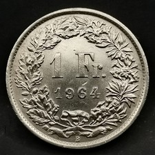 1 FRANC 1964 B BERNE ARGENT