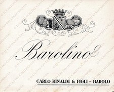 Vino Barolino Carlo Rinaldi Barolo enologia distilleria etichetta pubblicitaria