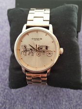 orologio donna coach new york cinturino  maglia placcato oro quadrante oro 