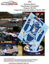 DECALS 1/18 REF 1162 Peugeot
