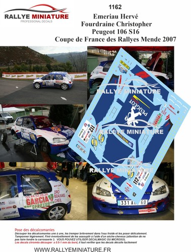 Decals ref 1162 peugeot - ref,