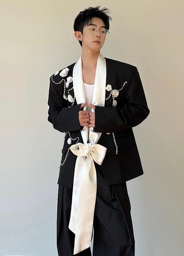 Chic men lapel long - chic,