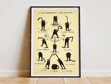 Poster vintage stampa gatti