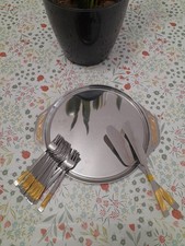 Vassoio Vintage Per Dolci Con Posate Acciaio Inox 18/10 Fratelli Salvinelli