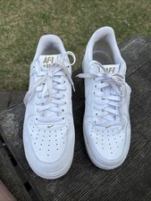 Nike Air Force 1 AF-1 '82 Bianco/Oro, Scarpe da Ginnastica Basse 10.5 Uomo