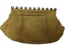 Antique Hand Made Silver Gold Color Micro Beads purse small bag rhinestones