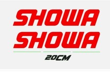 2 Adesivi SHOWA - forcelle,, moto, tuning, motard, motocross ROSSO