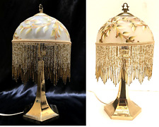 ❤️ 2 lampade tavolo abat jour ART DECO LIBERTY vintage OTTONE MASSICCIO FRIGERIO