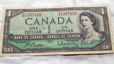  1 DOLLARO CANADA SERIE 1954 