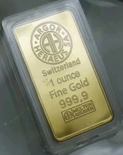 LINGOTE ONZA SUIZA ARGOR