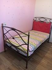 Letto 100cm ferro battuto e