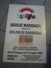 POSTER 1986 - CASINO' DI SANREMO GIOSUE' MARONGIU PITTORE -   (MAN)