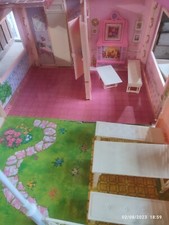  casa MATTEL BARBIE MAGIC HOUSE FOLD'N FUN richiudibile 1992 con arredi