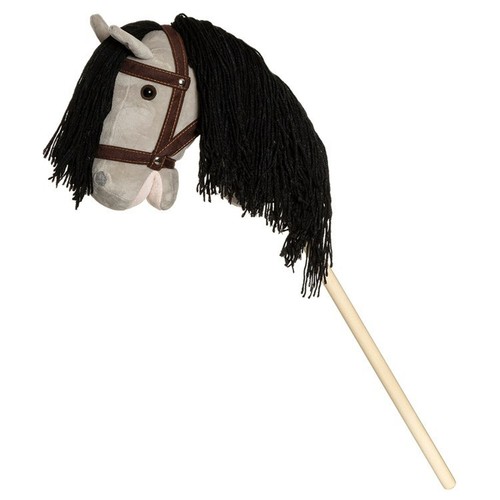 Cavallo peluche grigio con - peluche,