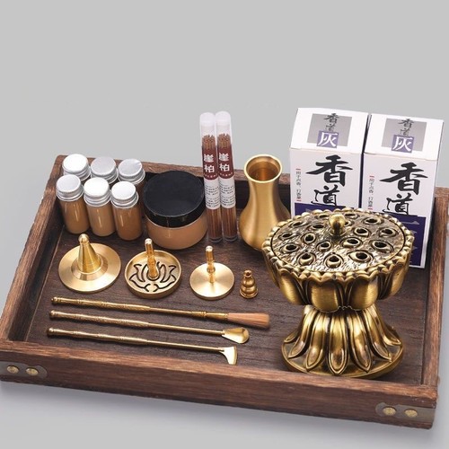 Set bruciatore incenso ottone - incenso,