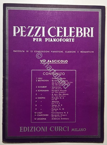 Spartiti pezzi celebri per - -,