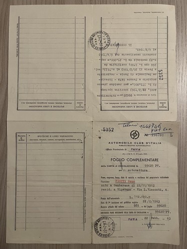 Foglio complementare fiat 600 - complementare,