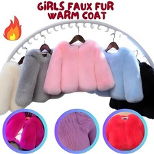 NUOVO BAMBINO PELLICCIA SINTETICA BAMBINO CAPPOTTO SPESSO RAGAZZA CALDO ACCOGLIENTE CAPPOTTO GIACCA CAPOSPALLA BAMBINI