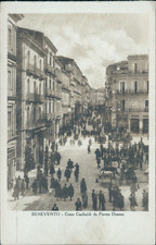 ct312 cartolina benevento citta' corso garibaldi da piazza del duomo campania