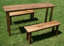 Tavolo in legno richiudibile colore noce pic nic richiudibile panchetto panca 