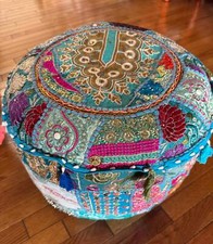 Patchwork pouf ottoman medium - patchwork,