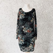 ABITO VESTITO LEGGERO VERDE BOSCO FLOREALE TRASPARENTE TULLE INTIMISSIMI ZARA