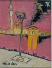 REMO BRINDISI Olio su tela, cm 40x30,5, timbro e archivio Galleria Pace