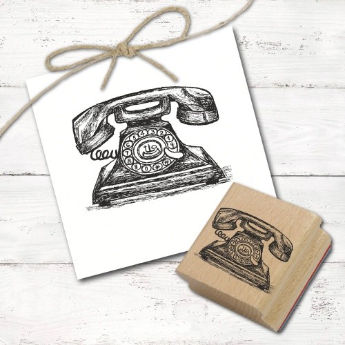 Timbro motivo telefono vintage