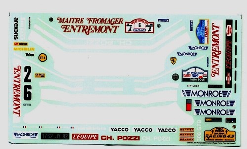 Decal ferrari 308 gr 4 - 1/24, gr.4