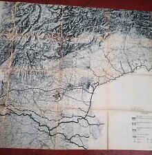  Carta Geografica Italia NordEst  Su Tela Scala 1:200.000 Vintage LEGGI DESCRIZ.