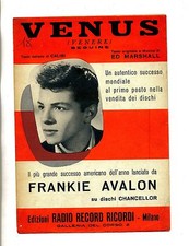 VENUS # Spartito Radio Record Ricordi 1959 # Frankie Avalon- Ed Marshall- Calibi