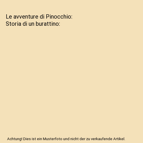 Avventure pinocchio - le, di