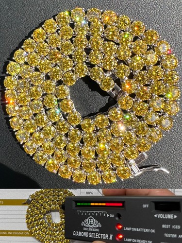 Collana tennis giallo canarino - collana,