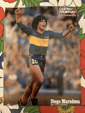 POSTER MARADONA/maglia Boca da Guerin Sportivo 
