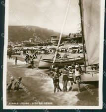 Savona Finale Ligure Barche Foto cartolina QZ7004