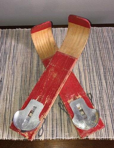 Coppia pattini neve vintage - da,