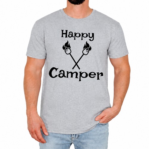 Happy camper mens shirt - mens, t-shirt