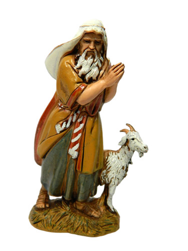 Pastore vecchio con capra - vecchio,