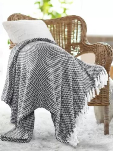 Coperta cotone fatta - in, a