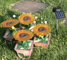 Terrazza Balcone LED Esterni Luci 4x Solare Fiori Veranda Giardino Hxd 170x120mm