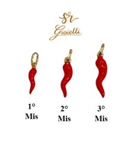 Ciondolo Corno Cornetto in ORO 18KT Portafortuna 18kt 750% a partire da 59,90€