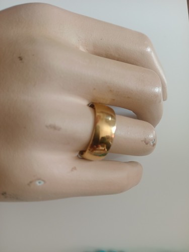 Anello fascia argento - e, oro