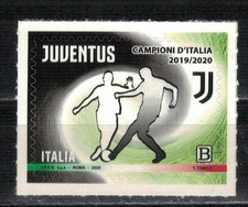 JUVENTUS SCUDETTO CAMPIONATO DI CALCIO 2019  -2020. FRANCOBOLLO  NUOVO ANNO 2020