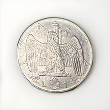 Moneta 1 Lira 1940 Vittorio