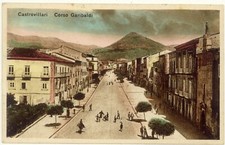 CASTROVILLARI -COSENZA - CORSO GARIBALDI ANIMATA cartolina d'epoca