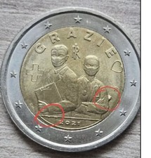 moneta 2 euro grazie 2021 con