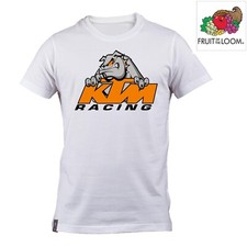 T-SHIRT KTM RACING - FRUIT OF THE LOOM - UOMO MOTOCROSS - ENDURO COTONE 165gr