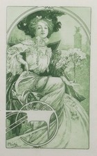 ANTIQUE 1905 ALPHONSE MUCHA