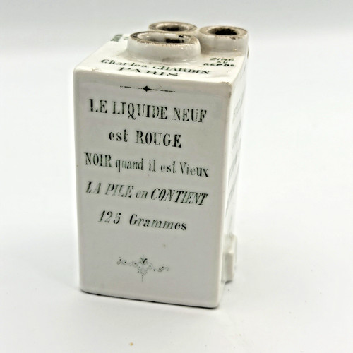 Vtg french porcelain battery - vtg,